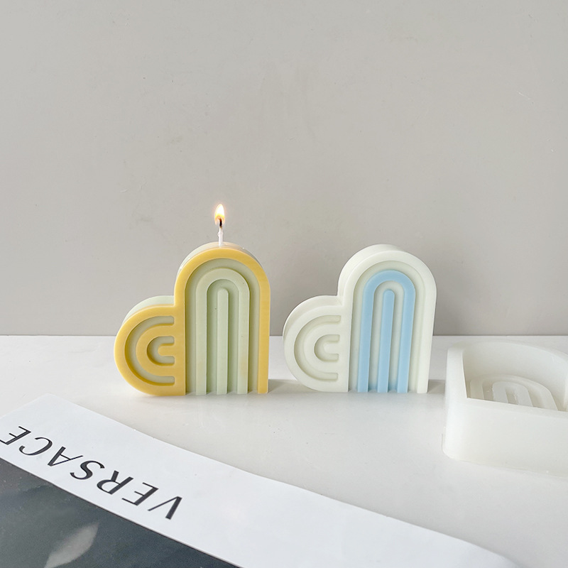 Candle Silicone Mold Silicone Candle Mold U Shape Aroma Candle Soap Making  Supplies Rainbow Bridge Plaster Mould Handicraft Home Decor Candle Silicone
